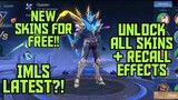 UNLOCK ALL SKINS AND RECALL EFFECTS ON MOBILE LEGENDS FOR FREE?! IMLS APP LATEST UPDATE (VER 1.8.12)