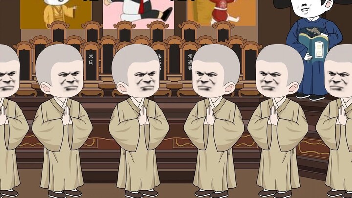 Episode 017, Zhu Gang membawa biksu ke Kuil Leluhur Kekaisaran