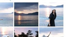 10.27 Fragmen pantai Yang Zi~ Menyenangkan sekali mengejar matahari terbenam dan meniupkan angin lau