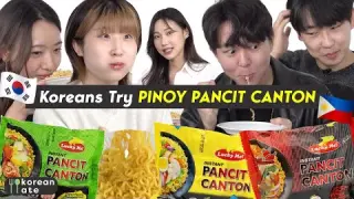 Korean College Students Try PANCIT CANTON for the First Time 🍜 | Korean Ate
