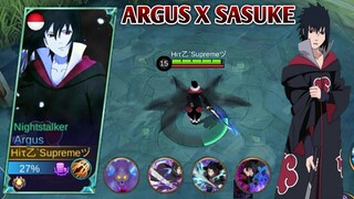 ARGUS SKIN AS SASUKE UCHIHA SCRIPT | FULL EFFECTS + NO PASSWORD - MOBILE LEGENDS