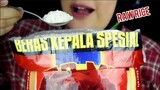 ASMR RAW RICE EATING|RAW RICE|MAKAN BERAS MENTAH DI KARUNG PLASTIK PAKE CENTONG KECIL|ASMR INDONESIA