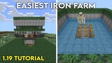 NEW Iron Farm Tutorial in Minecraft Bedrock 1.19 Easy Build