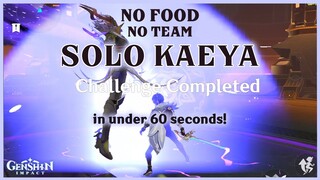 C6 Kaeya 60 second Childe solo + Build | Genshin Impact