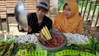 Nikmat MIRASA Pisan..Kerecek Kangkung, PEDa BUNTUNG, PETE, Daun Pepaya Daun Mede, Sambel TERASI