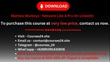 Mathew Warboys - Network Like A Pro On LinkedIn