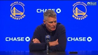 Steve Kerr said Steph Curry is doing pool work, treadmill, weight room. Not yet on the court