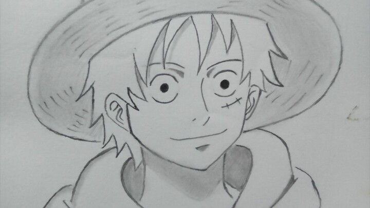 Menggambar Anime || Luffy - (One Piece) || Step by Step