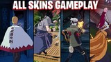 ALL FORTNITE x NARUTO SKINS GAMEPLAY & KURAMA GLIDER | Sasuke Kakashi Sakura skin in game showcase