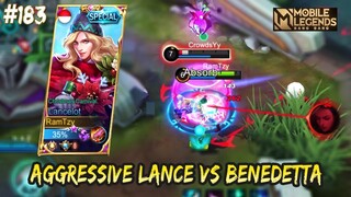 AGGRESSIVE LANCELOT VS BENEDEDTTA | LANCELOT GAMEPLAY #183 | MOBILE LEGENDS BANG BANG