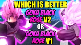 Goku Black Rose V1 or Goku Black Rose V2 Comparison in Anime Rifts