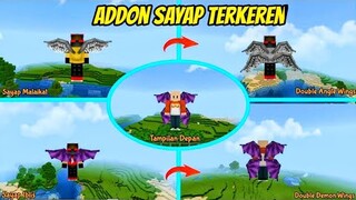 ADDON SAYAP 4D Di MCPE - Animasi Geraknya Nyata Banget ( 4D Wings Addon )