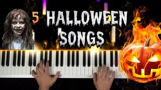 5 HALLOWEEN SONGS ON PIANO