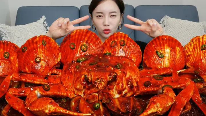 [Mukbang ASMR] 새빨간 🦀 대게 전복 가리비 해물찜 & 치즈 볶음밥 까지 ! SnowCrab Abalone Seafood Boil Eatingshow Ssoyoung