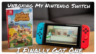 UNBOXING MY NINTENDO SWITCH + ANIMAL CROSSING NEW HORIZONS