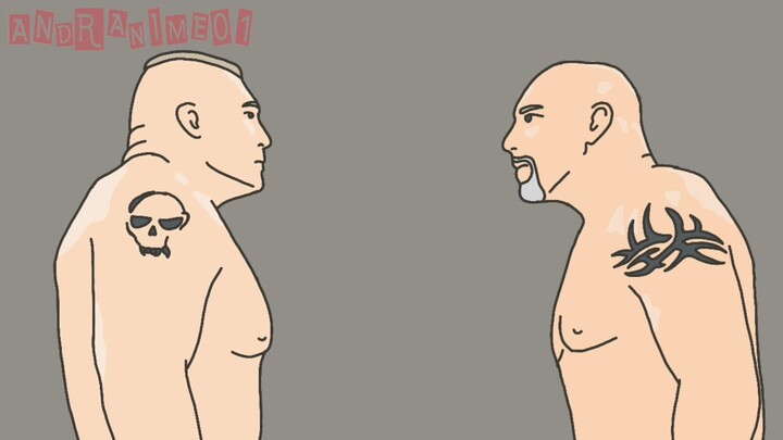 animation wwe Goldberg vs brock Lesnar