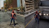 Spider-Man Jumping From Highest Point Comparison In Spider-Man Fanmade game And Marvel's Spider-man
