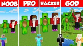 JJ AND MIKEY MAIZEN BUILD CHALLENGE - Minecraft Battle: NOOB vs PRO vs HACKER vs GOD / Animation