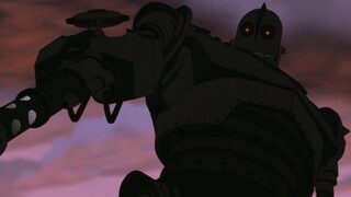 Quick look at "The Iron Giant": An iron giant appears in a small town, and humans want to destroy it