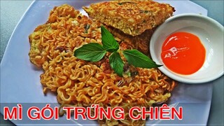 Mì Gói Trứng Chiên biến tấu từ mì ăn liền - noodles omelet