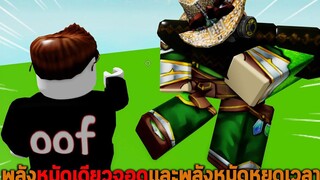 พลังหมัดเดียวจอดและพลังหมัดหยุดเวลา Roblox Ability