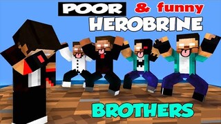 Monster School : Poor And Funny Herobrine Brothers Season One - Minecraft Animation