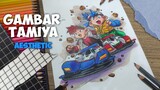 Menggambar - Tamiya Bakusō Kyōdai Let's & Go!! | Speed Drawing - Bakusō Kyōdai Let's & Go!!