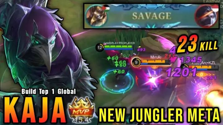 NEW META!! 23 Kills Kaja Jungler Auto SAVAGE!! - Build Top 1 Global Kaja ~ MLBB