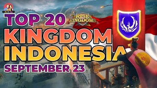 TOP 20 KINGDOM INDONESIA DI JAGAD ROK, TOP 1 BUKAN 1945 & 1664?! (RISE OF KINGDOMS)