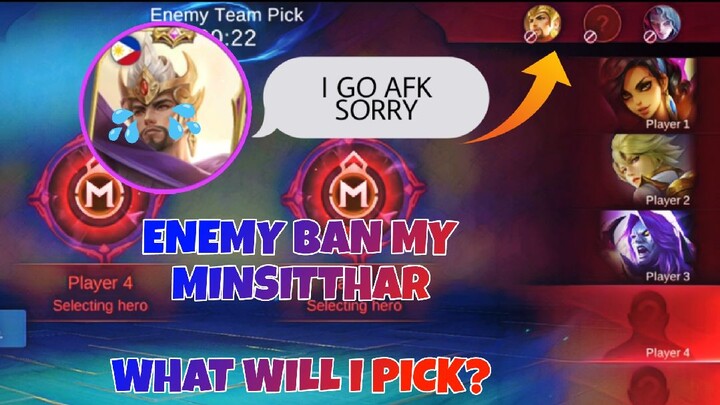 WHEN ENEMY BAN MY MINSITTHAR WHAT WOULD I PICK? THE RESULT WILL SHOCK YOU!  😱 (MUST WATCH THIS!)
