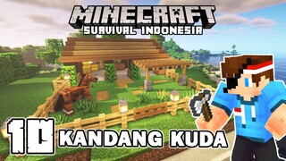 MEMBUAT KANDANG KUDA DI PINGGIR PANTAI🐴 - Minecraft Survival Indonesia (Ep.10)