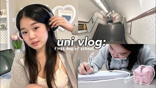 First day of University: 5 am morning routine, GRWM, in person classes etc.