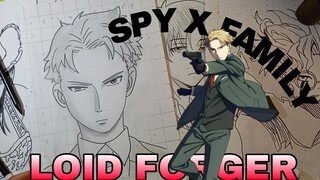 drawing anime spy x family karakter LOID FORGER