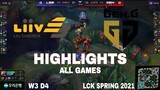 Highlight LSB vs GEN (All Game) LCK Mùa Xuân 2021 | LCK Spring 2021 | Liiv Sandbox vs Gen G