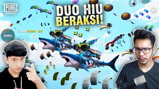 GA NYANGKA! TURUN PAKAI DUA HIU LANGSUNG DI INCER! RAME BANGET! - PUBG MOBILE