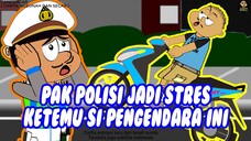 PAK POLISI JADI STRES KETEMU SI PENGENDARA INI