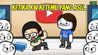 KETIKA KW KETEMU YANG ASLI..