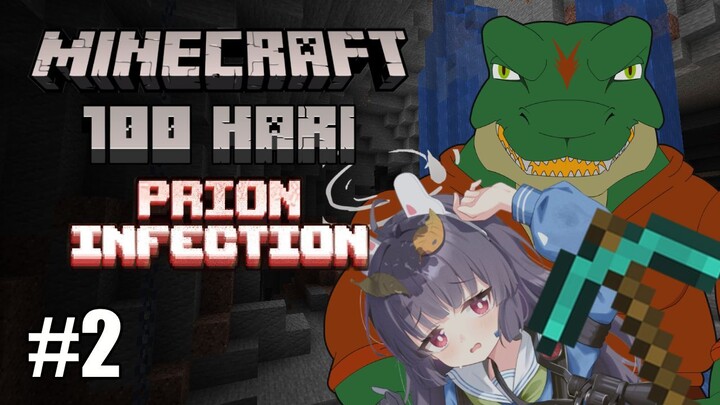 Menemukan Goa Besar! 100 Hari Terror Prion Infection di Minecraft Indonesia Episode 2