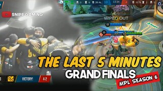 THE LAST 5 MINUTES OF MPL-PH SEASON 6 GRAND FINALS : TRULY AMAZING