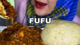 ASMR NEGERIAN AFRICAN FOOD || FUFU AND OKRA SOUP || berlendir 😝😝😝|| asmr indonesia