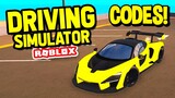 Roblox Driving Simulator Working Codes! 2022 June