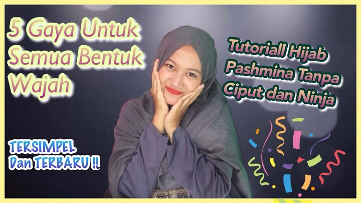 5 Tutorial Hijab Pashmina Simple Terbaru Tanpa Ciput #NMY Hijab Terbaru