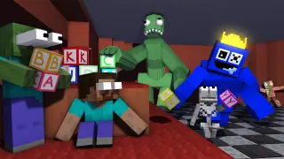 Monster School : RAINBOW FRIENDS HORROR CHALLENGE - Minecraft Animation
