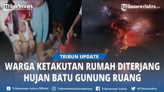 Atap Rumah Warga Rusak Akibat Terjangan Hujan Batu Gunung Ruang Sitaro yang Meletus