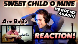 Alip Ba Ta - Sweet Child O Mine (fingerstyle cover) FIRST REACTION! (HE GOT ME AGAIN!!)