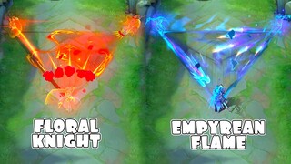 Lancelot Empyrean Flames Dragon Tamer Skin VS Floral Knight Epic Skin MLBB Comparison