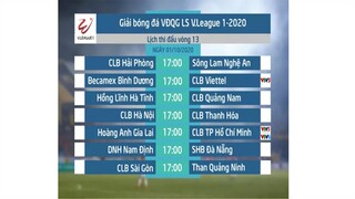 lich thi dau bóng đá vietnam v league vong 13