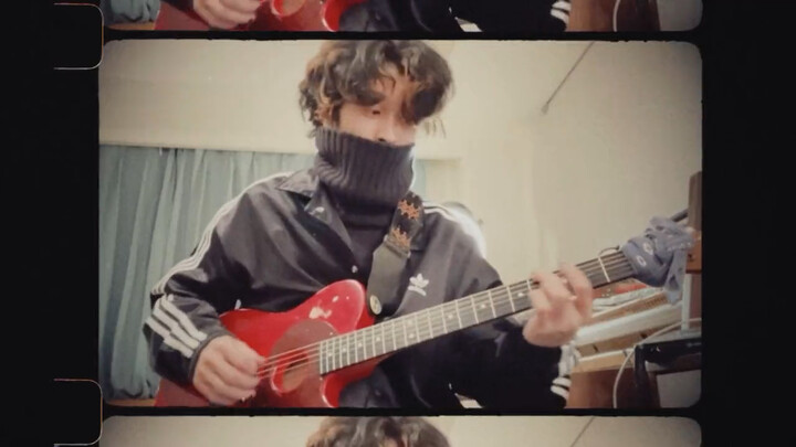 [#常田大希#] Made a new guitar and played it to watch "Yitu" Tomorrow night, the MV of "Inverse Dream" w