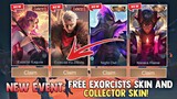 NEW! CLAIM FREE EXORCIST SKIN AND COLLECTOR SKIN IN EXORCIST NEW EVENT! | MOBILE LEGENDS 2023