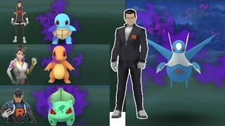 gen 1 starter as shadow pokemon, giovanni turn  latios into Shadows